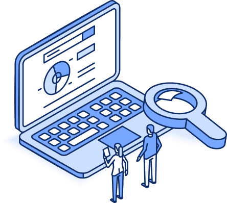 Magnifying glass over documents showing hidden portfolio insights